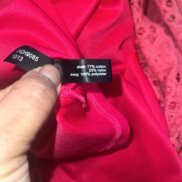 The Limited Dress Womens 2 Pink Sleeveless Floral Lace Fit Flare Knee Length - Picture 10 of 10